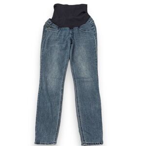 Indigo Blue Maternity Straight Leg Denim Jeans Gently Used